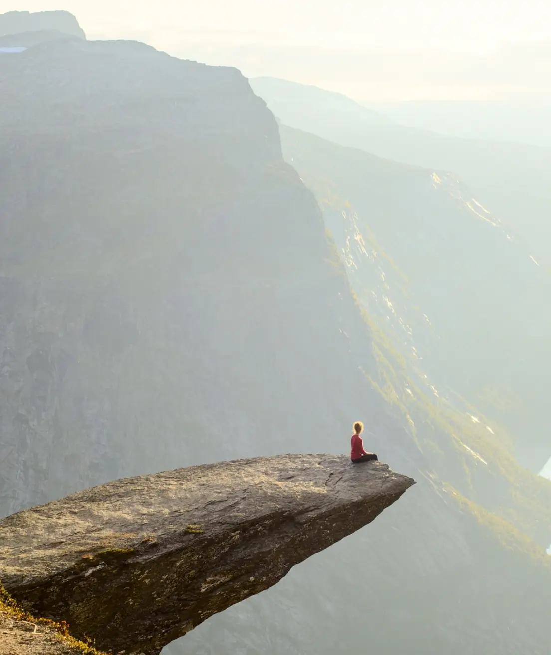 Lady on a cliff