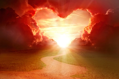 A heart made of cloudes